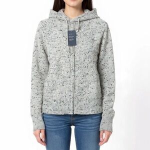 Universal Thread Light Gray Speckled Zip Hoodie